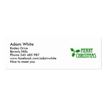 Merry Christmas Business Cards