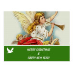 Merry Christmas family photo postcard