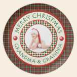 Merry Christmas Grandma and Grandpa Photo plates