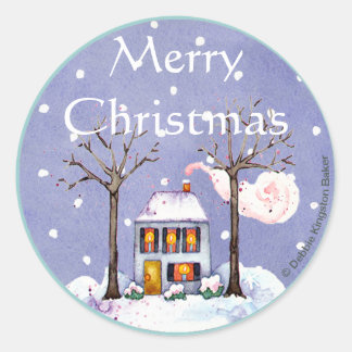 christmas merry sticker round holiday stickers window nz