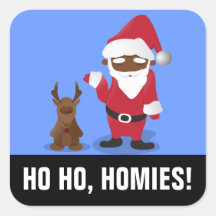 Merry Christmas Homeboys: Black Santa & Blingin' Sticker