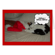 Merry Christmas Kitty Cat Greeting Card