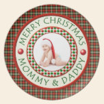 Merry Christmas Mummy and Daddy Photo plates