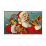 Merry Christmas Santa and Toys Post Card
