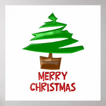 Merry Christmas Simple Tree Print