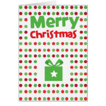 Merry Christmas spotty Greeting Card