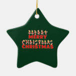 Merry Christmas Teddy Bear Santa Claus Letters Christmas Tree Ornaments