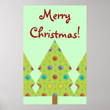 Merry Christmas Tree Print