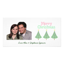 Merry Christmas Trees Photo Cards
