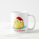 Merry Christmas yellow rubber duck mug mugs