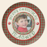 Merry ChristmasTeacher Photo plates