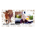 Merry Moses Snowflakes Christmas Photo Card