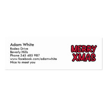 Merry Xmas Christmas Business Card