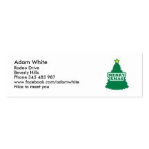 Merry xmas christmas tree business cards