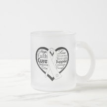 Mesothelioma Hope Heart Collage Ribbon Coffee Mug