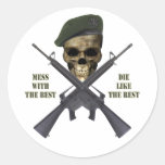 Mess With The Best Round Sticker