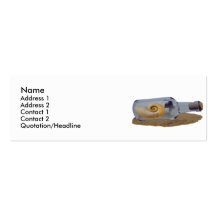 Message In The Bottle Profile Card Business Card Template