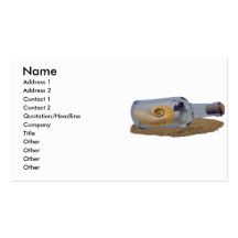 Message In The Bottle Profile Card Business Card Templates