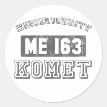 Messerschmitt Komet Round Sticker