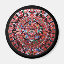 Metal Mayan Sunstone Calender Fridge Magnets