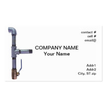 metal pipe plumbing business card templates