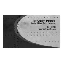 Metal Sheet Rivets Grey Business Card
