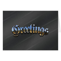 Metallic Chrome Greetings Greeting Card
