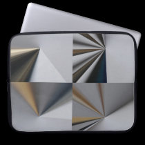 Metallic design squares laptop sleeves