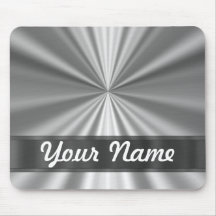 Metallic looking silver mouse mats