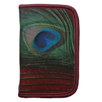 Metallic Red Peacock Feather Still Life planners