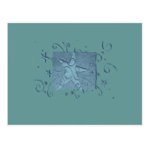 Metallic Stars and Swirls Post Cards
