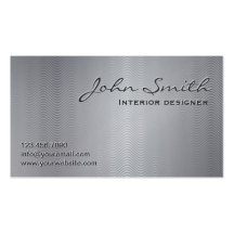 Metallic Wave Patterns Interiors Business Card