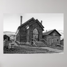 METHODIST CHURCH at BANNACK MONTANA GHOST TOWN Print