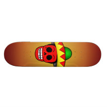 Mexican Skull Sunburst Skateboard
