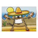 Mexican Sombrero Cat Greeting Card