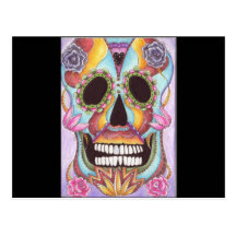 Mexican Sugar Skull Postcard