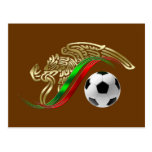 Mexico flag emblem Soccer futbol Logo Post Cards