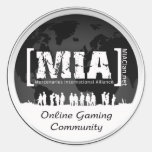 MIAClan.net High Quality Decals White/Black Round Sticker