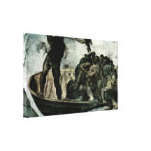 Michelangelo Buonarroti - underworld of damned Canvas Print