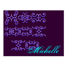 Michelle Designer Name I Postcard - Customisable