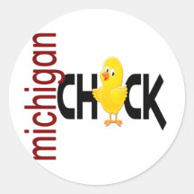 Michigan Chick 1 Stickers