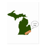 Michigan Needs a Hug Postcards