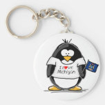 Michigan penguin key chain