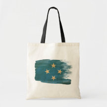 Micronesia Flag Canvas Bags