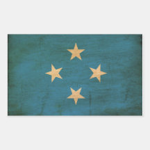 Micronesia Flag Rectangle Sticker