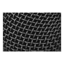 Microphone Grid Background Photo Print