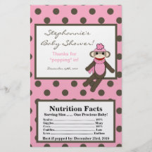 Microwave Popcorn Wrapper Pink Sock Monkey Flyers