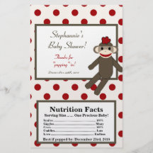 Microwave Popcorn Wrapper Red Sock Monkey Custom Flyer