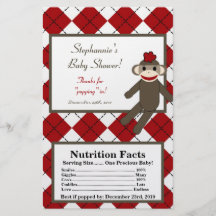 Microwave Popcorn Wrapper Red Sock Monkey Flyer