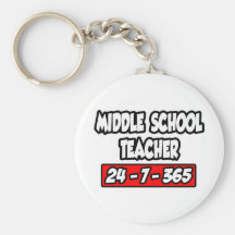 Middle School Teacher 24-7-365 Key Chains